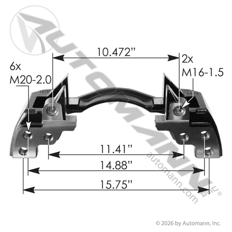 158.K051853 - Carrier Air Disc Caliper ADB22X Axial