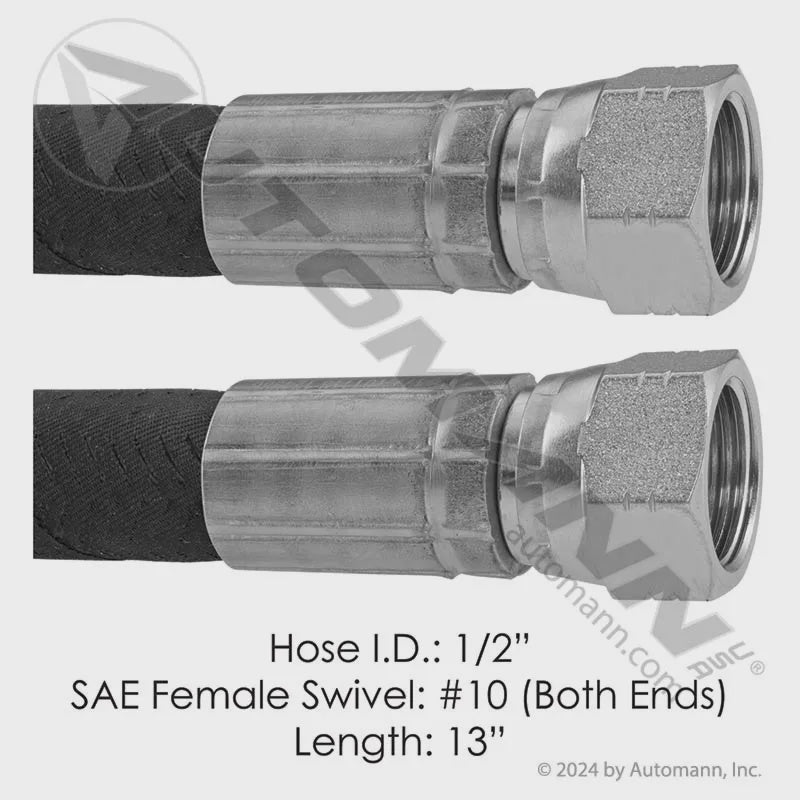 177.101113 - Discharge Hose 2 Fem SAE Swivel 13in FTL