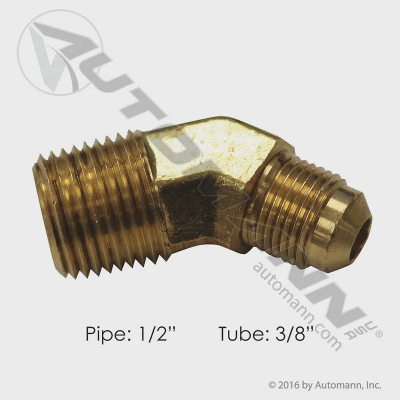 177.8546D - Male Elbow 45 DEG 3/8in SAE X 1/2in Pipe