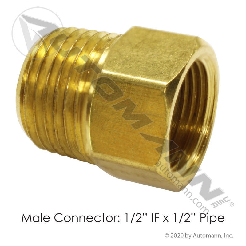 177.87488D - Male Connector 1/2in IF x 1/2in Pipe