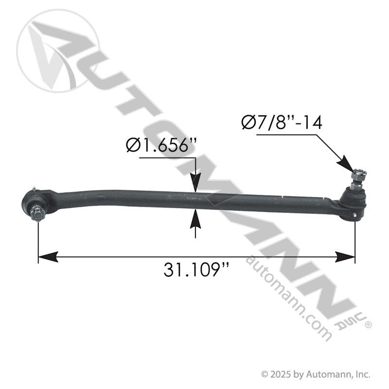 463.DS5922A - Drag Link 31.109in C to C Kenworth