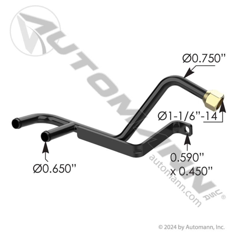 561.46489 - Pipe Heater Return Freightliner