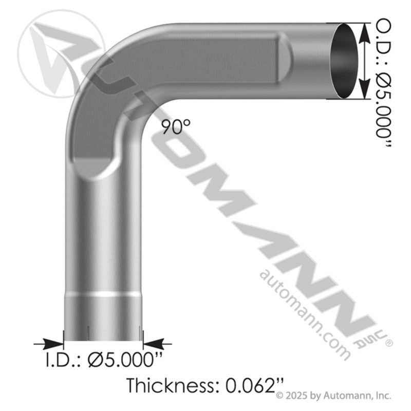 562.U7513394A - Exhaust Elbow Aluminized Peterbilt