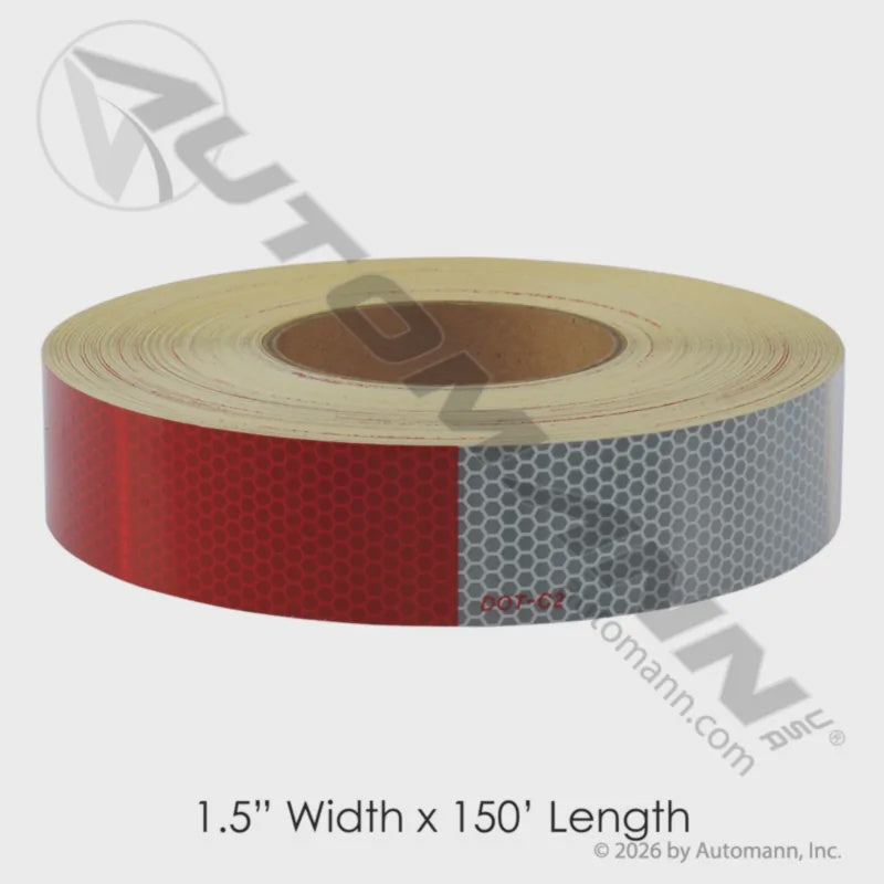 571.CT0712 - 12in Red/White 150ft Roll 1.5in Width