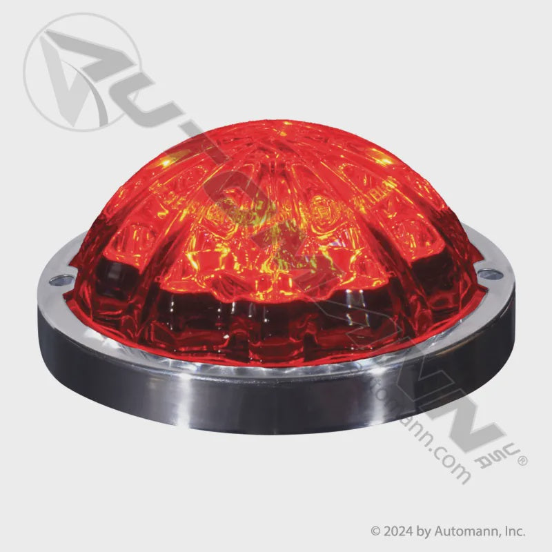 571.LD323GEMCR-LP - Clear/Red Watermelon GEM LED Cab Light
