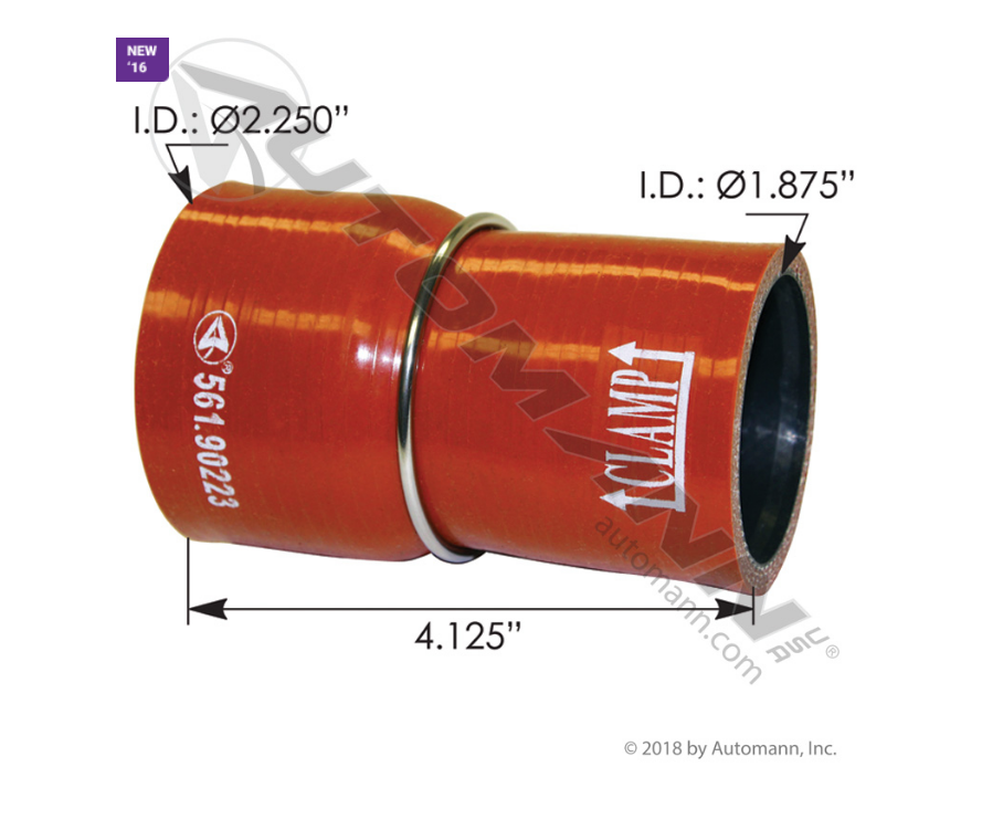 561.90223 - Reducer Hose EGR Cummins 2.25"-1.875"