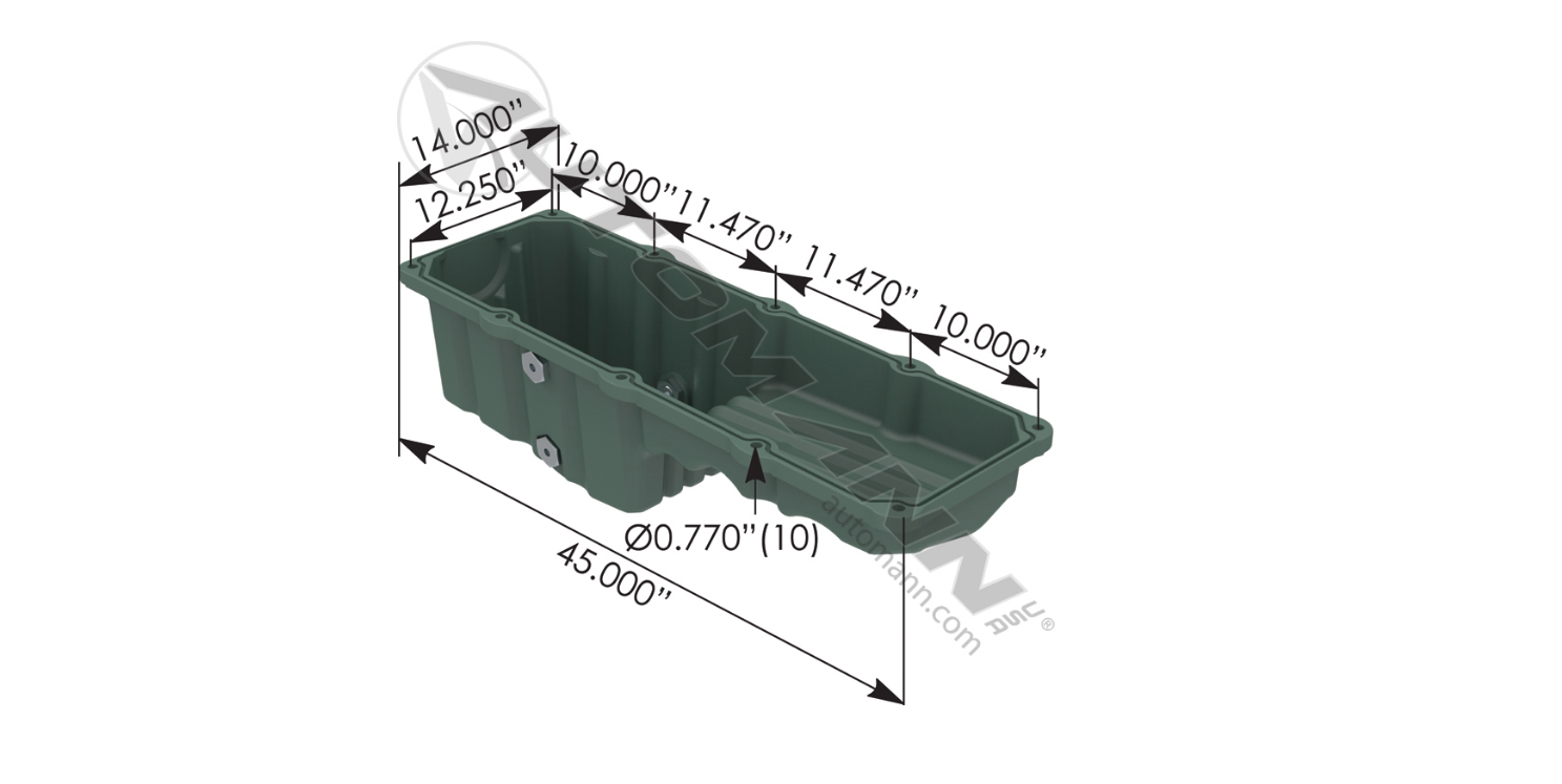 802.23283 - Oil Pan Detroit Diesel Series 60 (23522283)