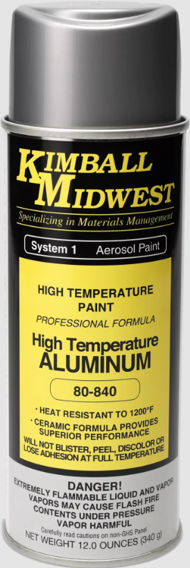 80840C Aluminum Ultra ProMax Spray-On High-Temperature Coating - 12oz