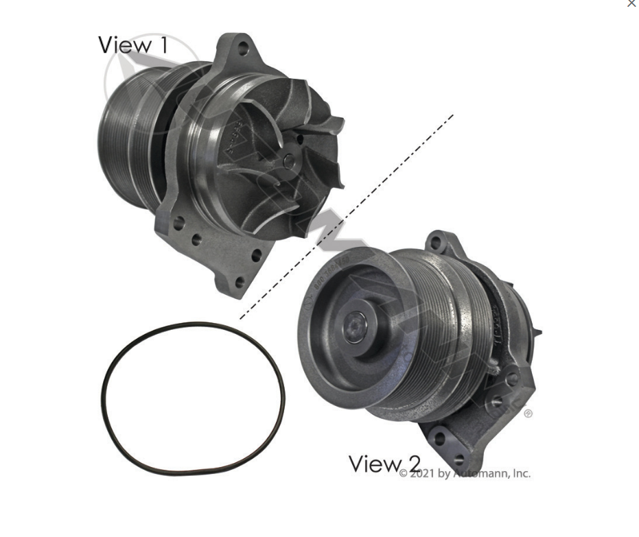 800.3684450 - Water Pump Cummins ISX 15.0L SOHC (3684450, 3683651, 4386576)