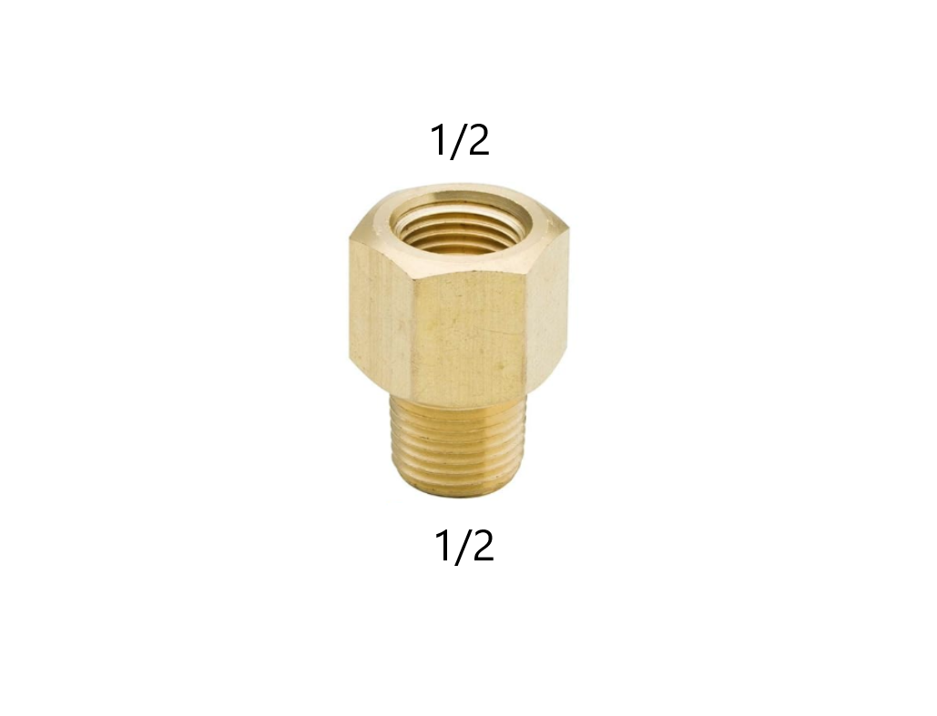 RP4006-M16-F16 - Pipe Fitting Adapter (F1/2xM1/2)
