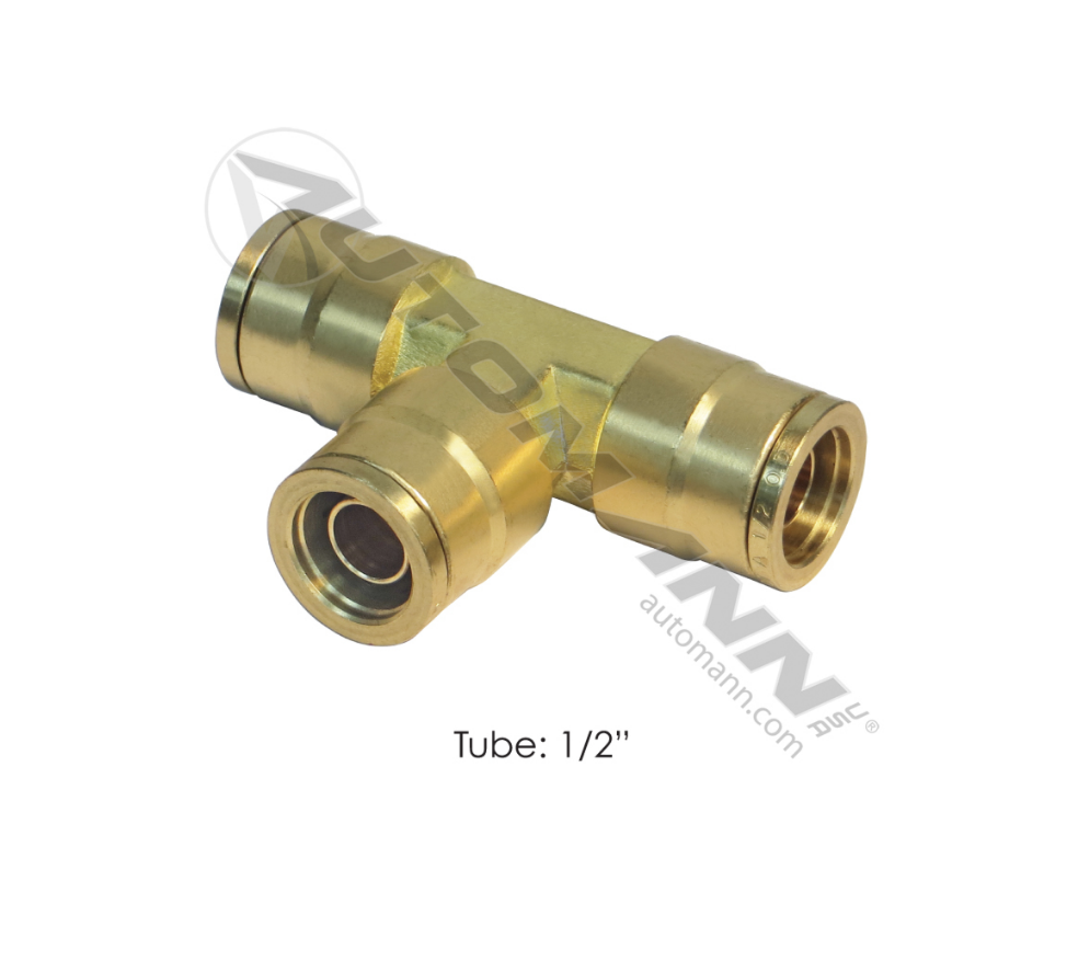 177.13B648 - Brass PLC Union Tee 1/2in (1864X8, 164PMT8, PL13648, 017922)
