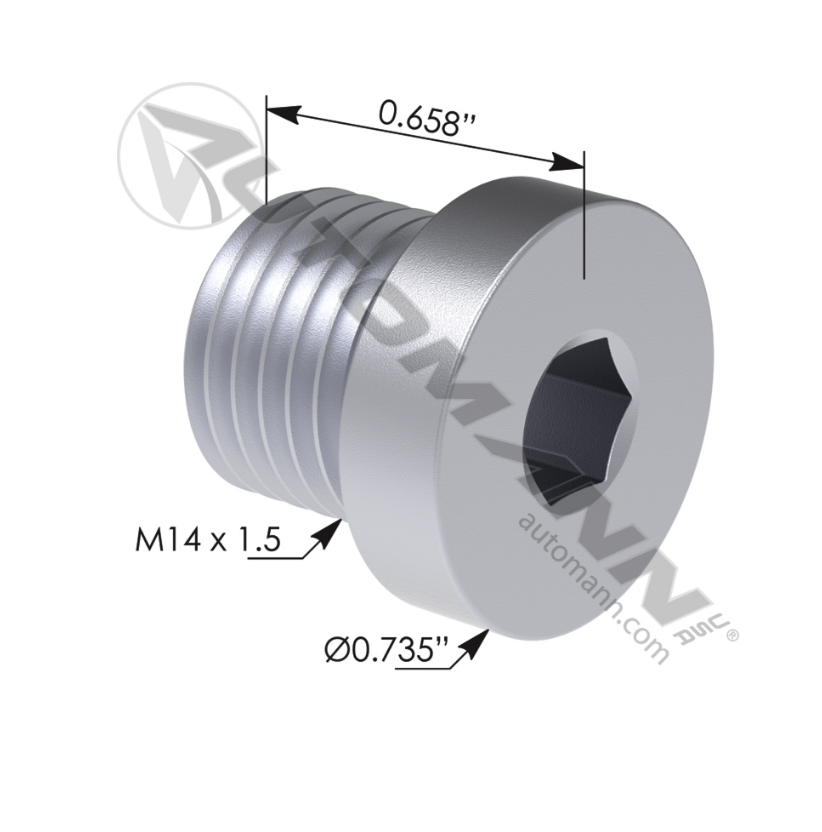 802.90283P1 - Oil Plug Cummins (3678922, 3680420)