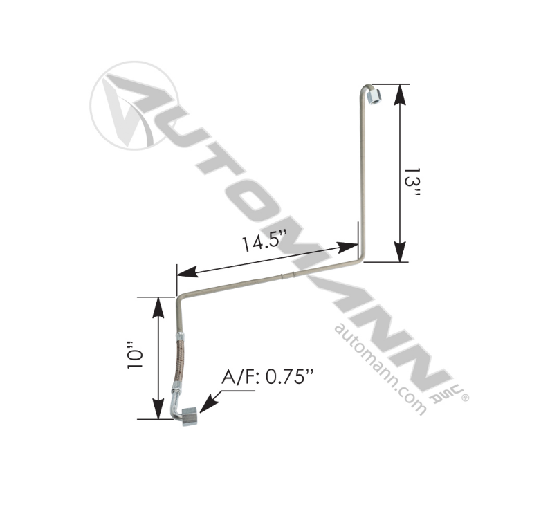 840.T23290 - Turbo Oil Supply Tube Detroit Series 60 (23539290)