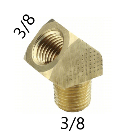 Pipe Fitting 45° Street Elbow (M3/8xF3/8)