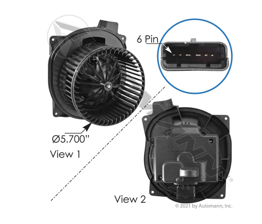 830.21201BE - Blower HVAC Blend Air Behr ( 3967, 01-0613, BOA94350, BOAD8587)
