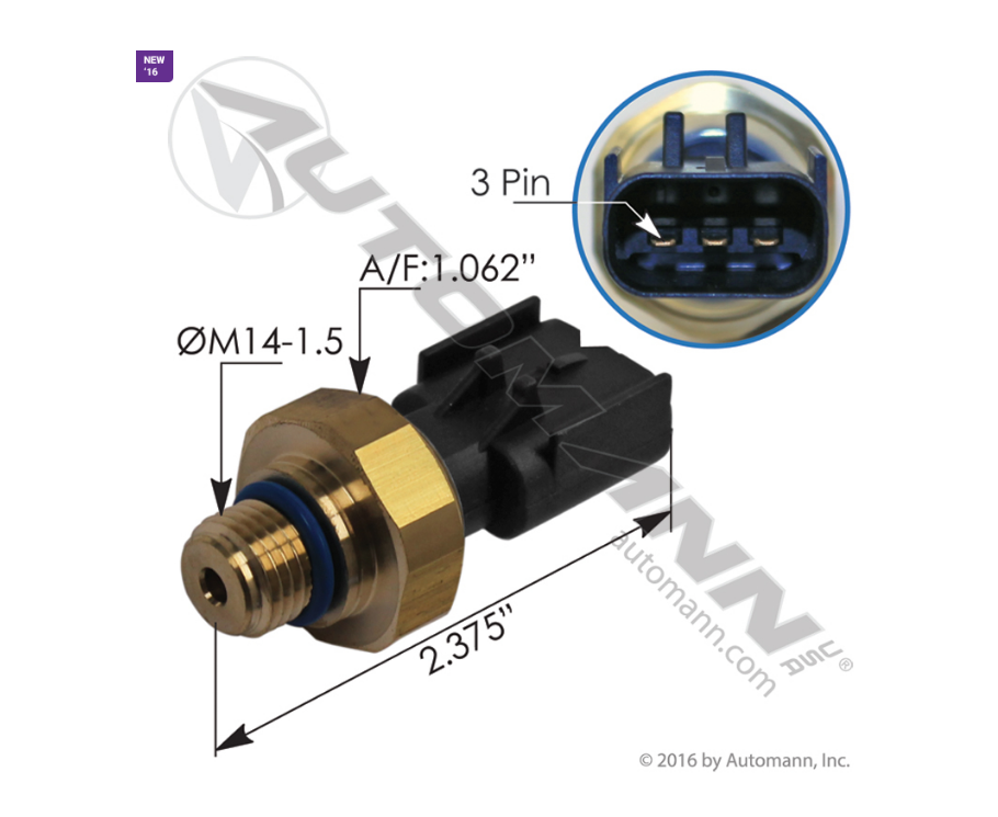 577.90501 - Oil Pressure Sensor Cummins. Ref. # 4087991, 4921517, 4921744