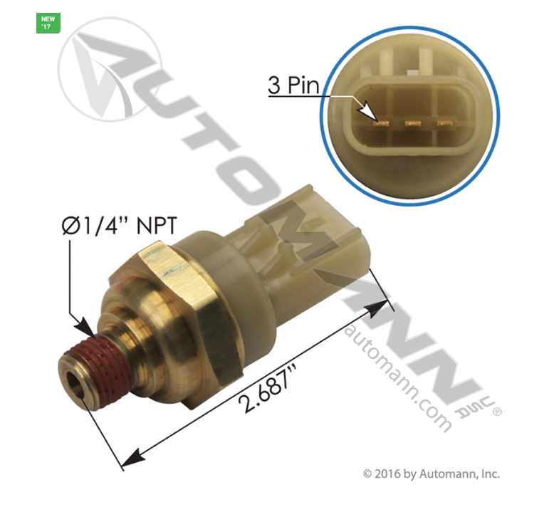 577.23510 - Turbo Boost Sensor Freightliner. Ref. # 23527829