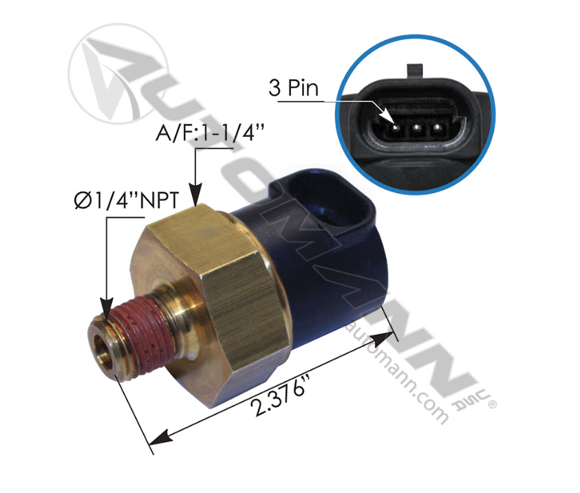 577.23509 - Oil Pressure Sensor Detroit Diesel Series 60 12.7L. Ref. # 23511176, 23532797