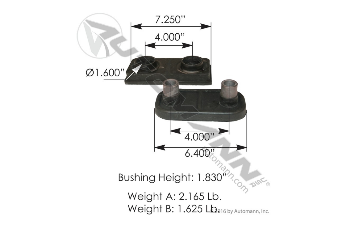 M75655 - Motor Mount Bushing Peterbilt. Ref. # 525005001, J2124655