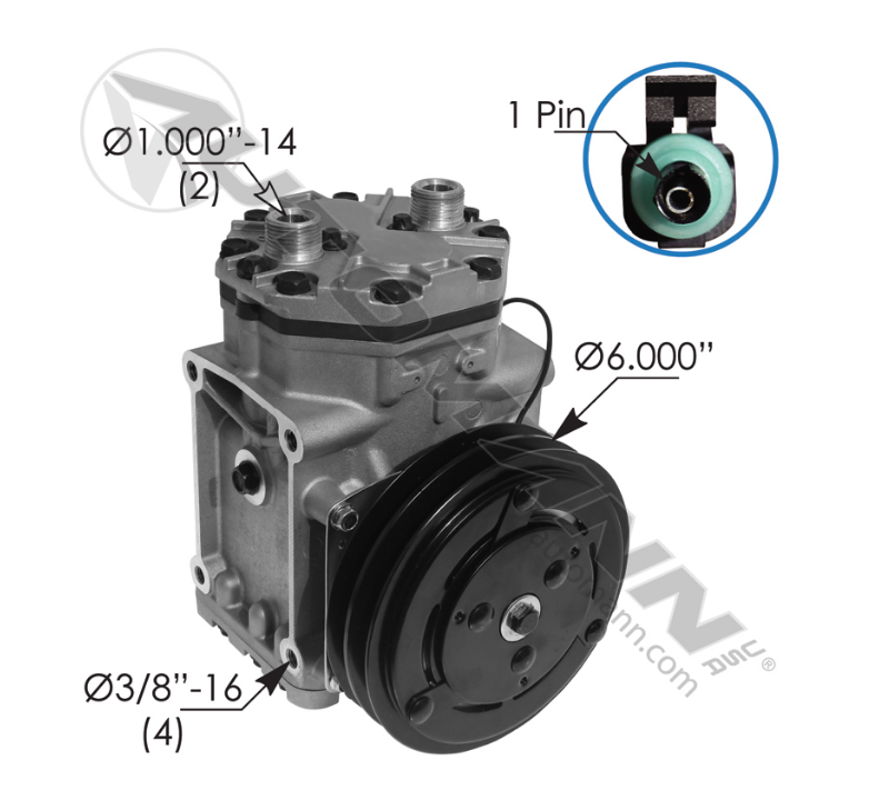 830.31106 - Air Conditioning Compressor ET210L Type. Ref. # 5262, 03-3033E, ET210L25073C, 75R7312