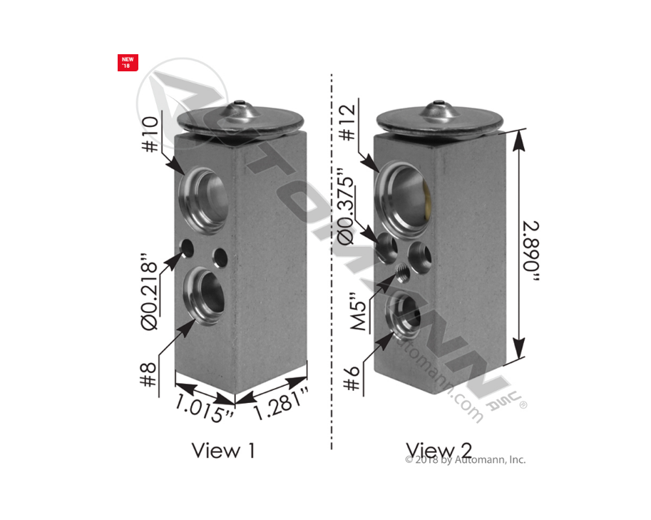 830.42005 - Expansion Valve (Ref. # 1614, 12-3027A, RE57575, 540056, 31-30918)