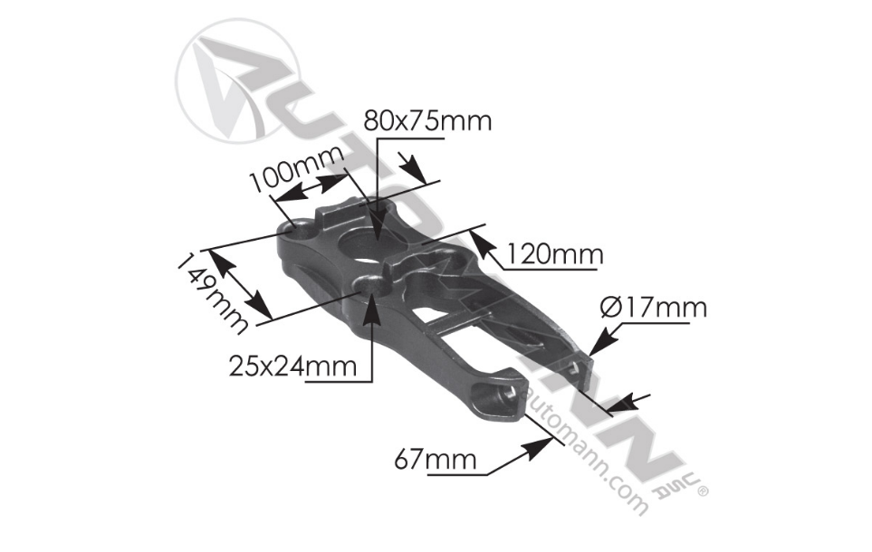 M96761 - Axle Bracket Mack (Ref. # 20541761)