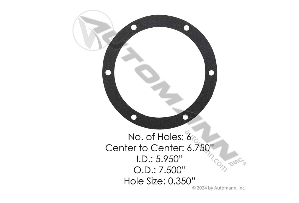 180.10630.1 - Hub Cap Gasket 6 Hole (Ref. # 330-3118)