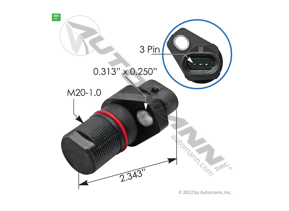 577.90504 - Crankshaft Position Sensor Cummins (Ref. # 3408430, 4921597)