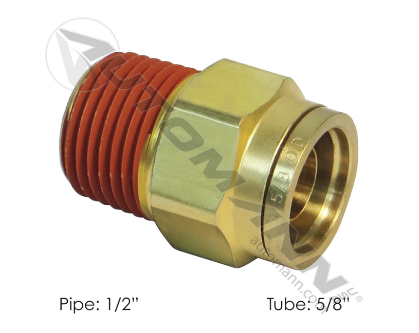 177.13B6810D - Brass PLC Male Connector 5/8 X 1/2in, Ref. # 1868X10, 68PMT108, PL136810D, 016189