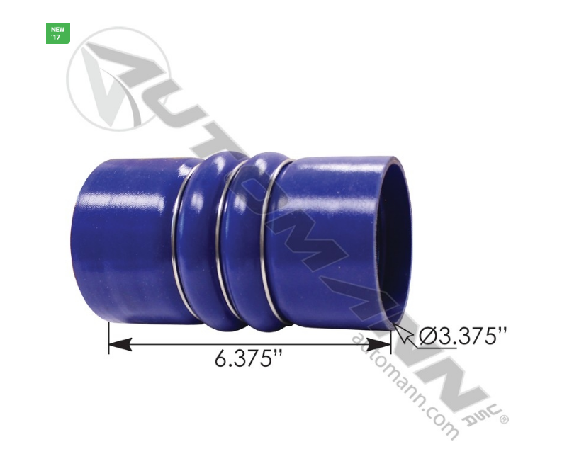 561.62690 - CAC Hose Cold Side - Mack 3.37"x6.37", Ref. # 70396458, 45MD384M, 20550690