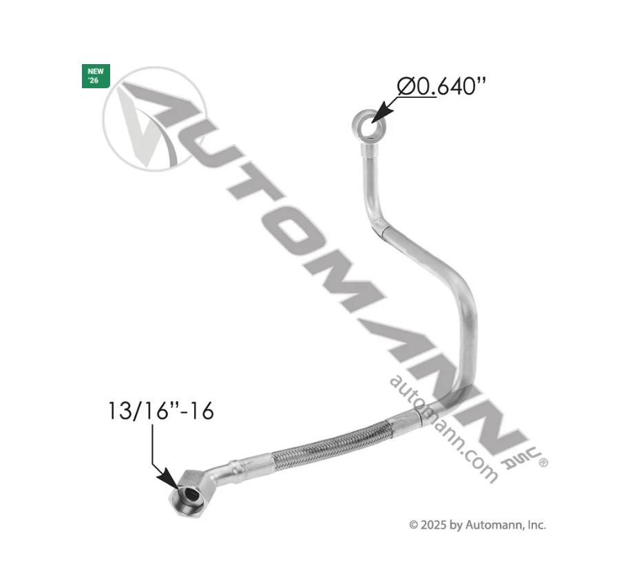561.901143 - Turbo Coolant Supply Tube Cummins ISX15