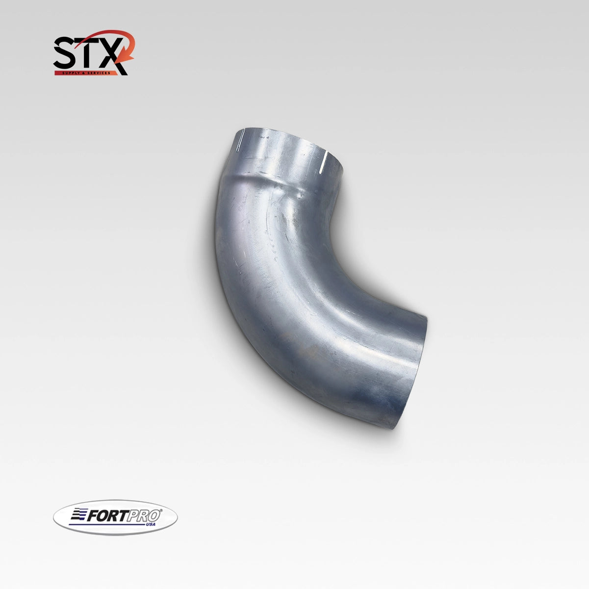 F247723 5 inch exhaust elbow 90 degree OD ID ends 10 inch legs steel heavy duty truck exhaust