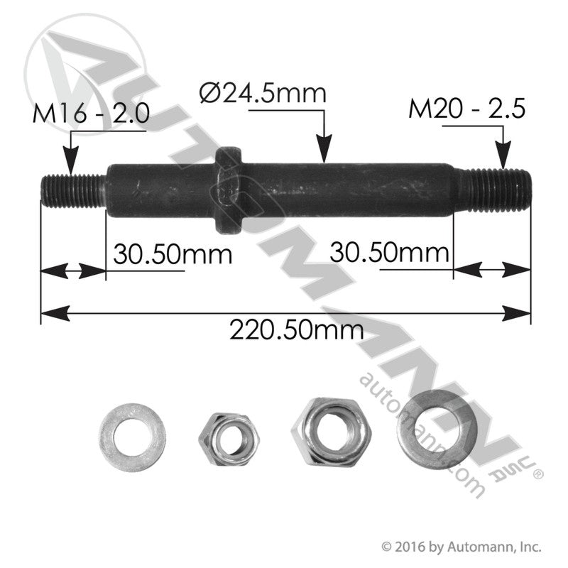 MK16949 - Shock Bracket Stud Kenworth