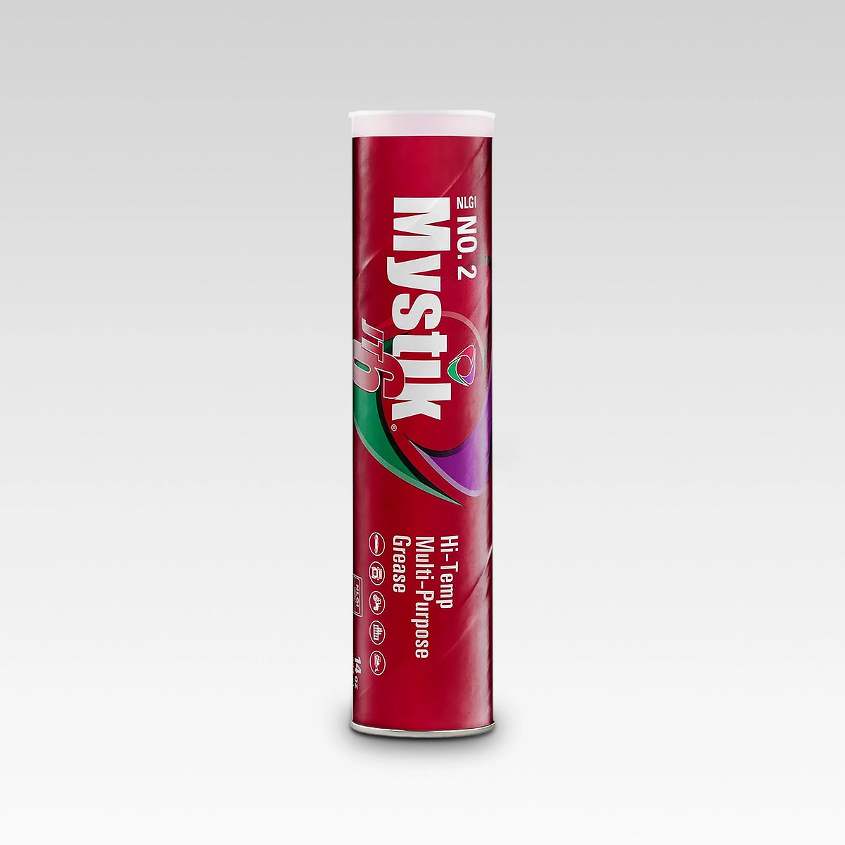 Mystik JT-6 Hi-Temp Grease No. 2 14oz cartridge for high-temperature automotive and industrial lubrication