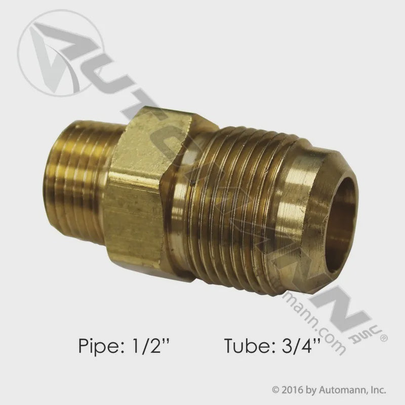 177.84812D - Male Connector 3/4in SAE X 1/2in Pipe