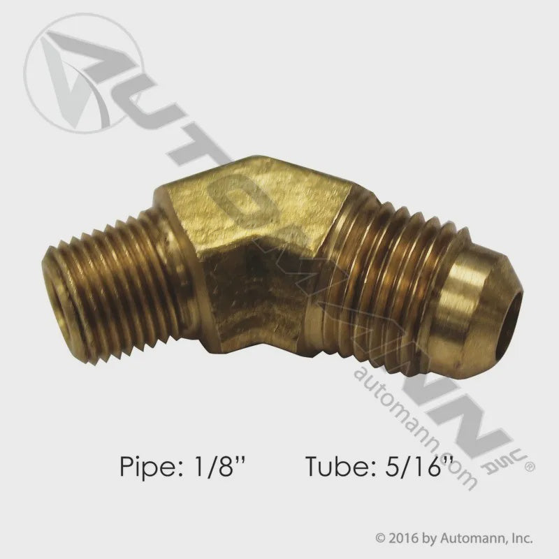 177.8545A - Male Elbow 45 DEG 5/16 SAE X 1/8in Pipe