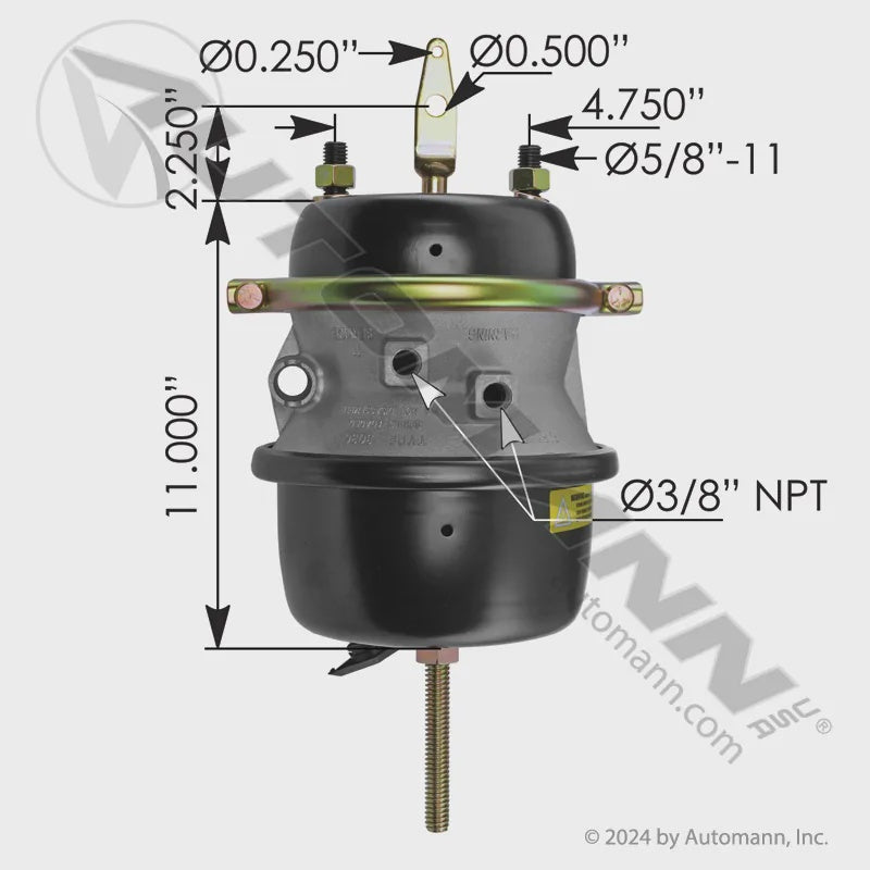 179.SB3036SLW225 - Spring Brake LS Welded Clevis, Alternative to (K093672 GC3036LCW)