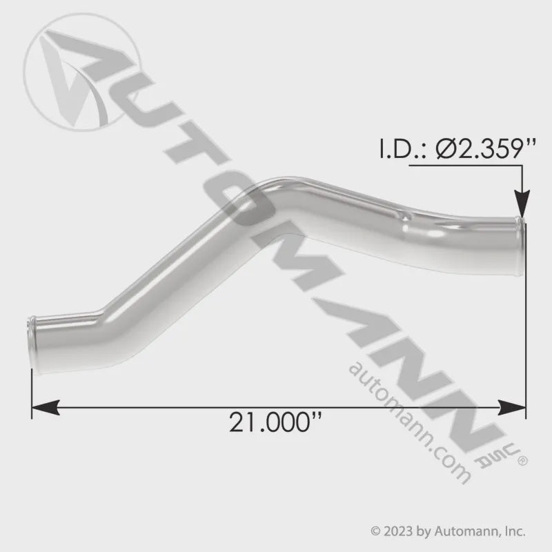 561.46103SS - Upper Radiator Pipe Freightliner SS304