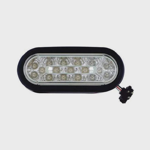 6" Amber Oval Marker/Tail/Turn Led Light With 17 Leds And Clear Lens | F235529