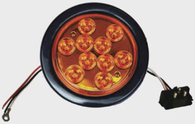 F235160 | Amber, 4in Dia. 10 LED Sealed Kit