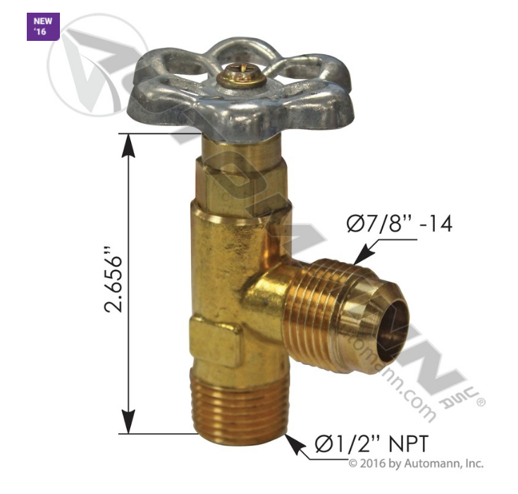 177.42110D - Shutoff Valve 5/8in SAE X 1/2in NPT