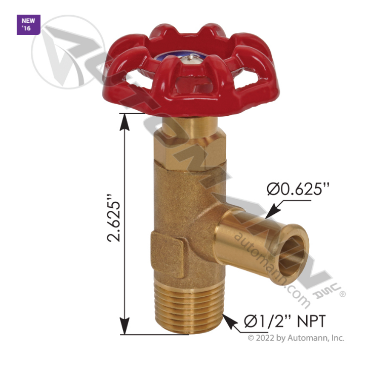 177.42210D - Shutoff Valve 5/8in Hose X 1/2in NPT