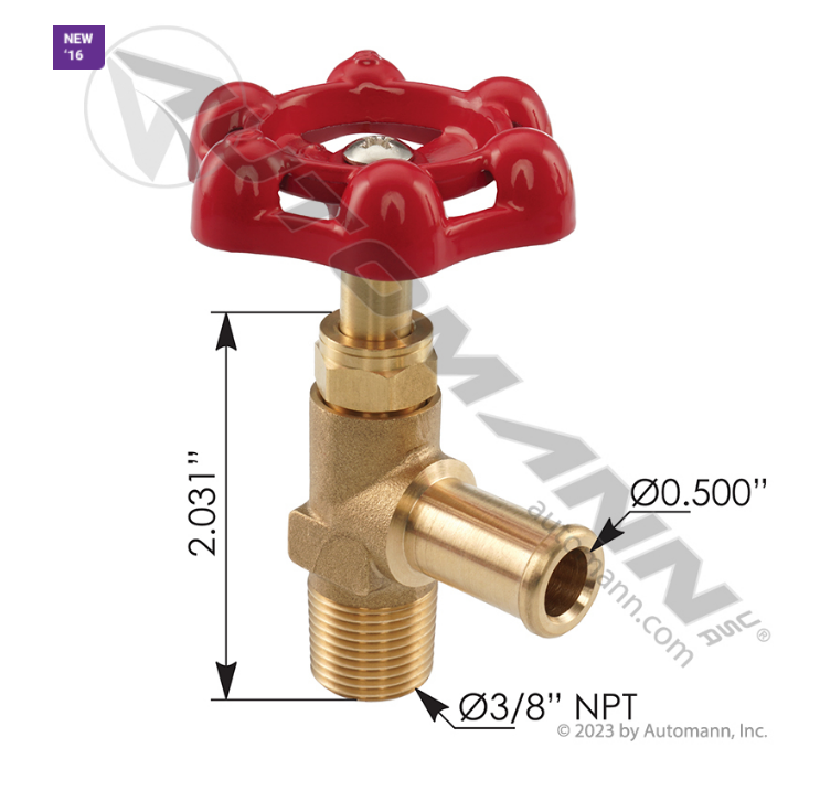 177.4228C - Shutoff Valve 1/2in Hose X 3/8in NPT