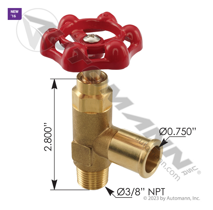 177.42212C - Shutoff Valve 3/4in Hose X 3/8in NPT