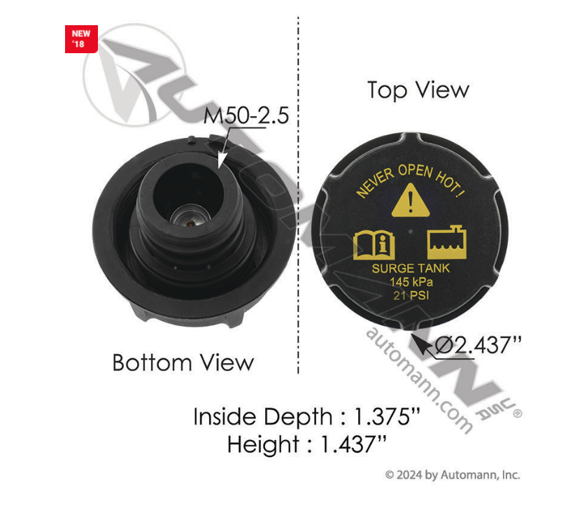 572.2044 - Coolant Reservoir Cap 21LB