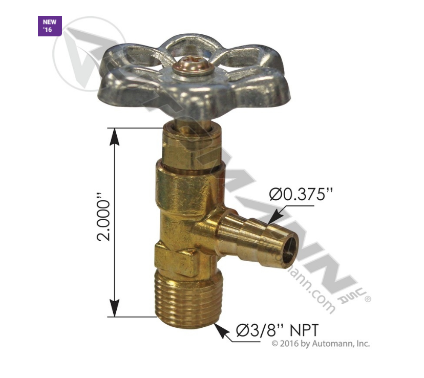 177.4226C - Shutoff Valve 3/8in Hose X 3/8in NPT