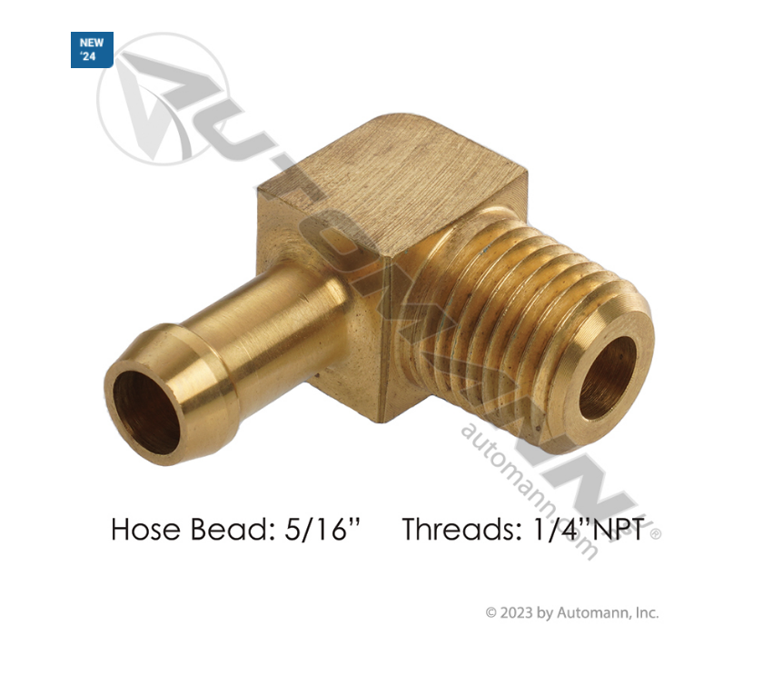 177.8835B - Bead Fitting 5/16in x 1/4in 90 Deg