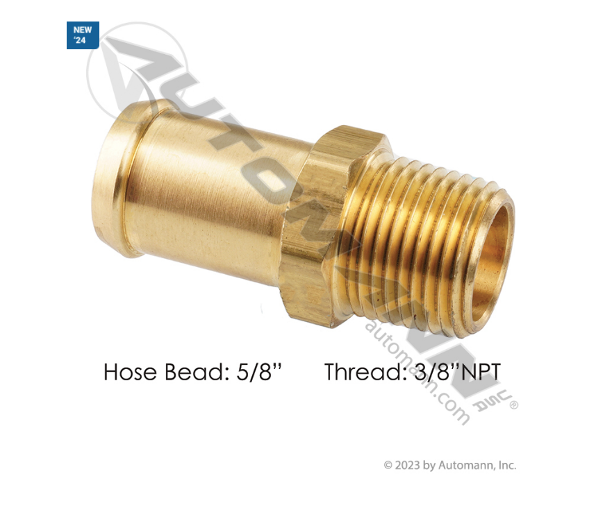 177.88110C - Bead Fitting 5/8in Hose x 3/8in Pipe