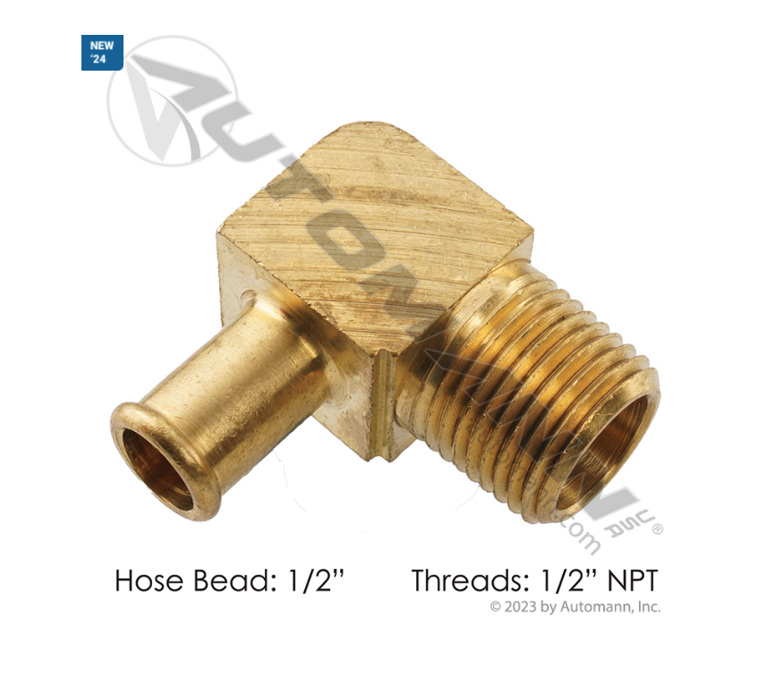 177.8838D - Bead Fitting 1/2in x 1/2in 90 Deg