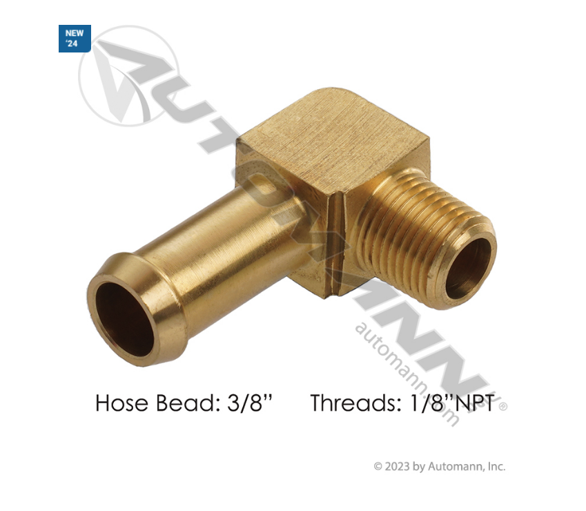 177.8836A - Bead Fitting 3/8in x 1/8in 90 Deg